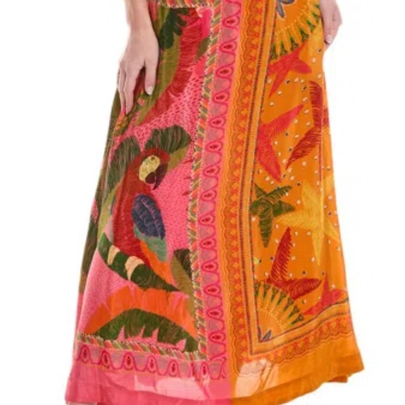 FARM RIO
Mixed Scarves Midi Skirt In Multi size Small - Picture 3 of 9